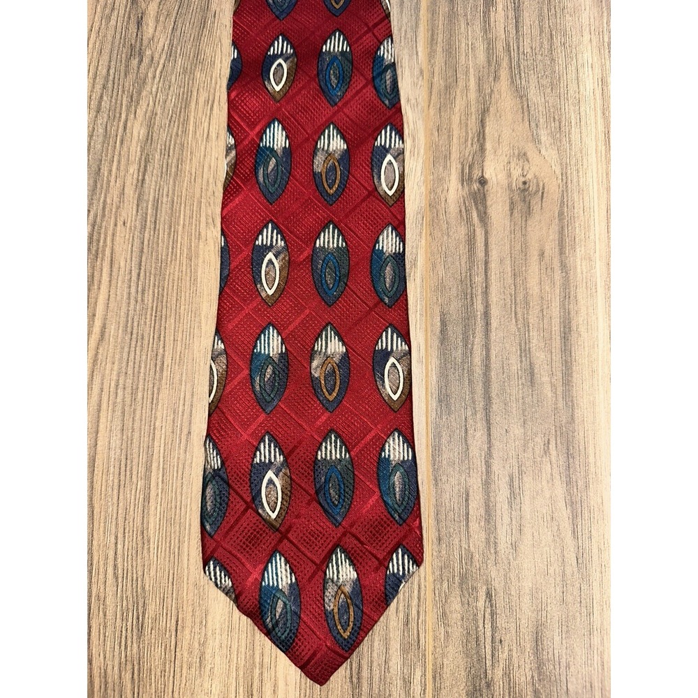 Zianetti Italian Silk Collection Men's Neck‎ Tie Made In USA Red